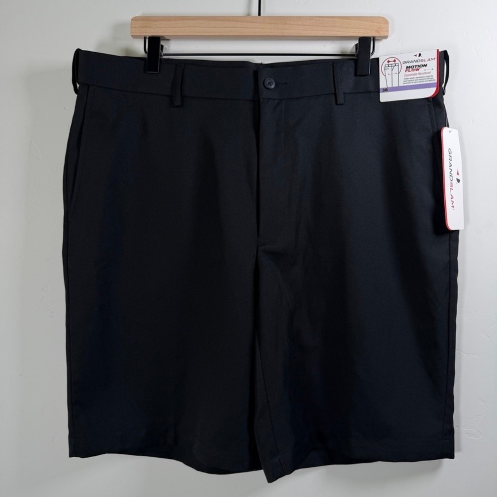 Grand Slam Men's Performance Golf Shorts Motion Flow Expandable Waistband NWT
